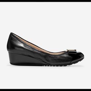Cole Haan Emory Bow Wedge Black 10.5